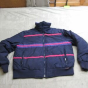 Mountain Goat Down Jacket Womens Large Purple Ski Insulated Full Zip WARM VTG